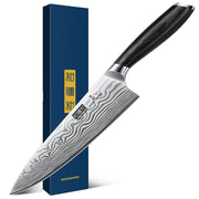 8-Inch Chef Knife – High Carbon Powder Steel Japanese Knife with Ergonomic Pakkawood Handle