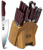 18-Piece Kitchen Knife Set with Block – High Carbon Stainless Steel Chef Knives & Sharpener